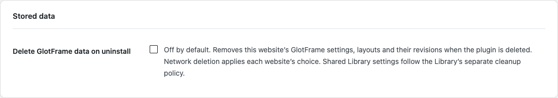Review optional deletion and retained data