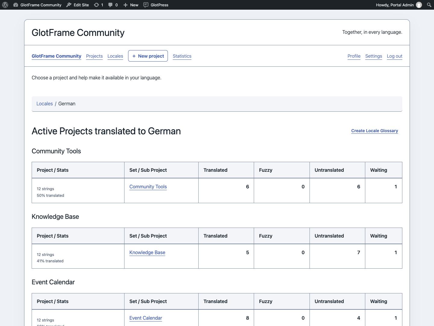 Compare translation sets for a selected language