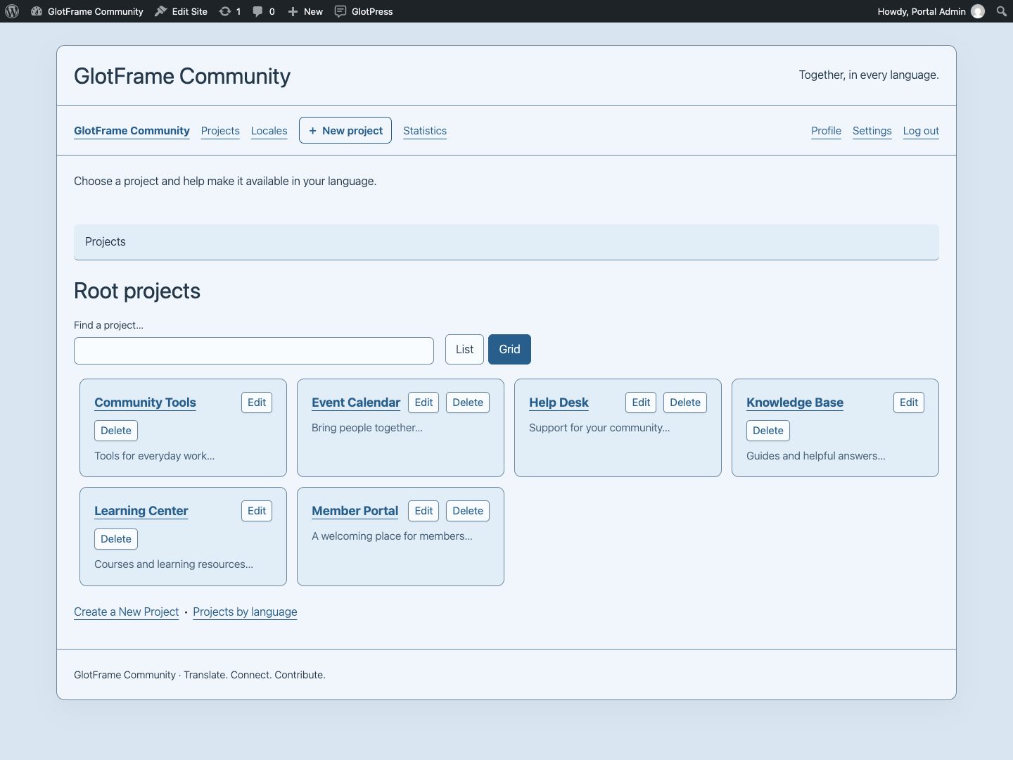 Harbor blue workspace example